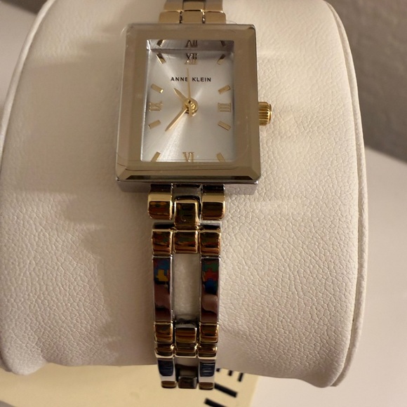 Anne Klein Two-Tone Rectangular Watch - Picture 10 of 12